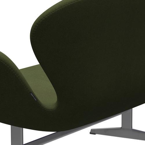 [product_category]-Fritz Hansen Swan Sofa 2 Seater, Silver Grey/Tonus Military Green-Fritz Hansen-3321-TON131-SGBASE-FRI-5