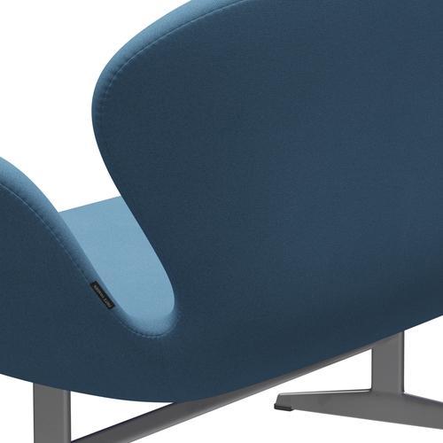 [product_category]-Fritz Hansen Swan Sofa 2 Seater, Silver Grey/Tonus Pastel Blue-Fritz Hansen-3321-TON508-SGBASE-FRI-5