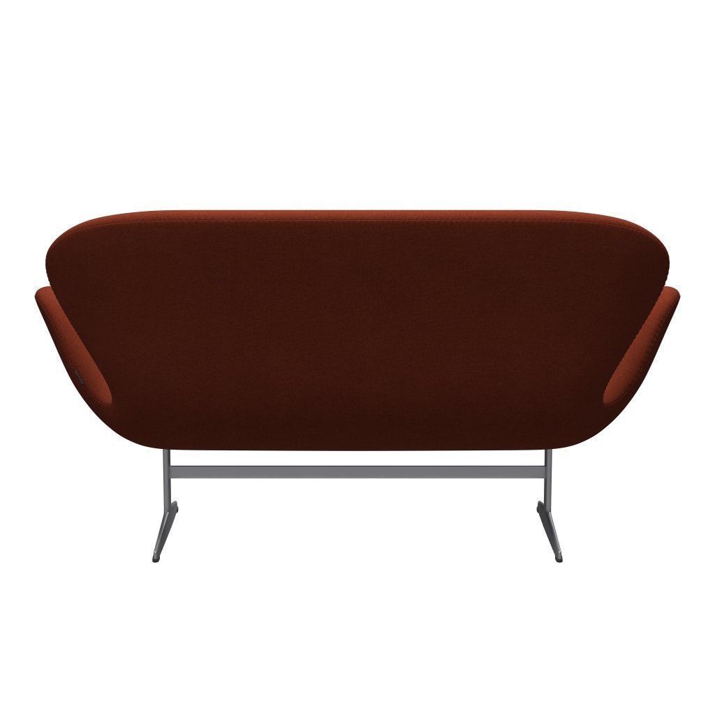 [product_category]-Fritz Hansen Swan Sofa 2 Seater, Silver Grey/Tonus Rust-Fritz Hansen-3321-TON474-SGBASE-FRI-4