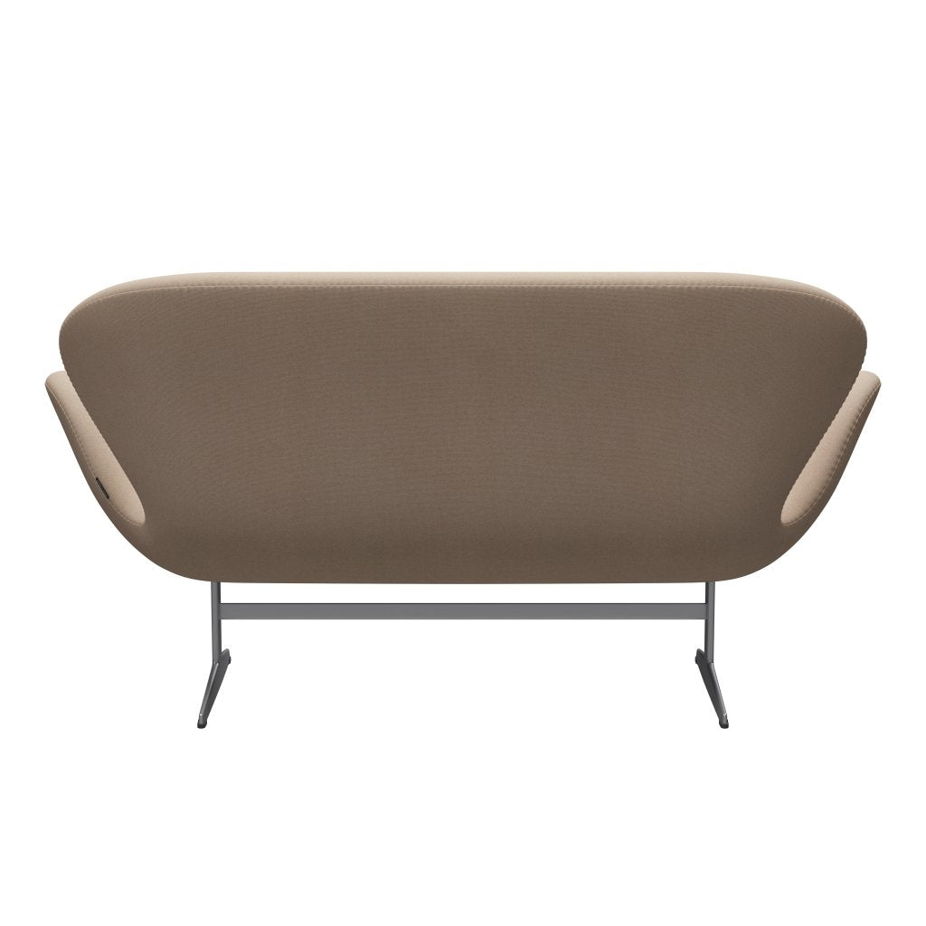 [product_category]-Fritz Hansen Swan Sofa 2 Seater, Silver Grey/Tonus Sand-Fritz Hansen-3321-TON135-SGBASE-FRI-4