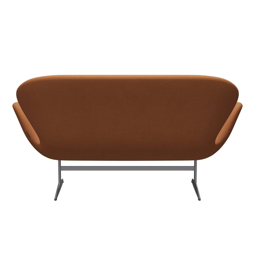 [product_category]-Fritz Hansen Swan Sofa 2 Seater, Silver Grey/Tonus Soft Orange-Fritz Hansen-3321-TON464-SGBASE-FRI-4