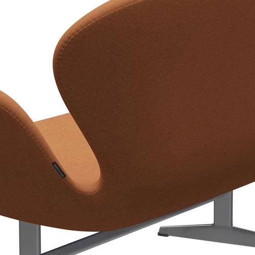 [product_category]-Fritz Hansen Swan Sofa 2 Seater, Silver Grey/Tonus Soft Orange-Fritz Hansen-3321-TON464-SGBASE-FRI-5