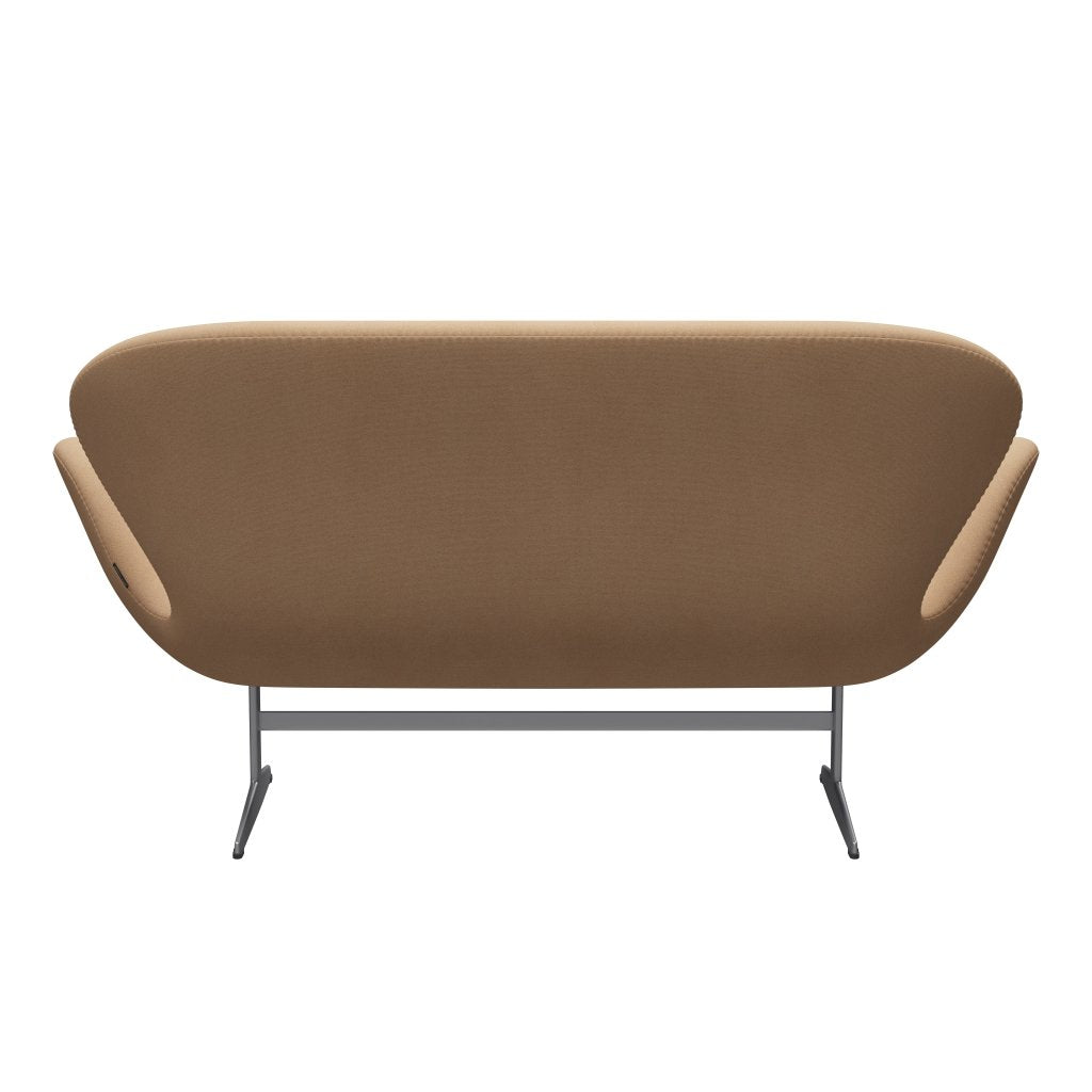 [product_category]-Fritz Hansen Swan Sofa 2 Seater, Silver Grey/Tonus Warm Beige-Fritz Hansen-3321-TON224-SGBASE-FRI-4