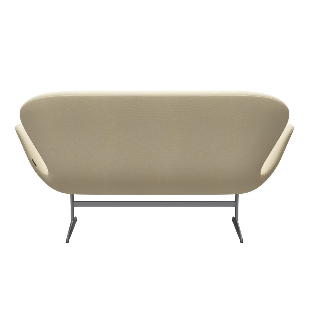 [product_category]-Fritz Hansen Swan Sofa 2 Seater, Silver Grey/Tonus Wool White-Fritz Hansen-3321-TON100-SGBASE-FRI-4
