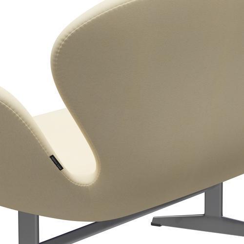 [product_category]-Fritz Hansen Swan Sofa 2 Seater, Silver Grey/Tonus Wool White-Fritz Hansen-3321-TON100-SGBASE-FRI-5