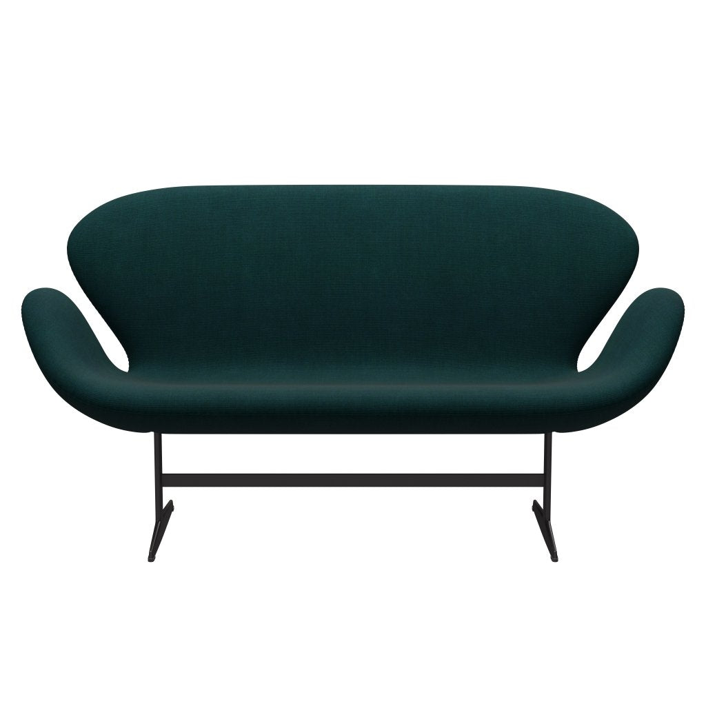[product_category]-Fritz Hansen Swan Sofa 2 Seater, Warm Graphite/Canvas Dark Blue/Green-Fritz Hansen-3321-CA0984-WGBASE-FRI-1