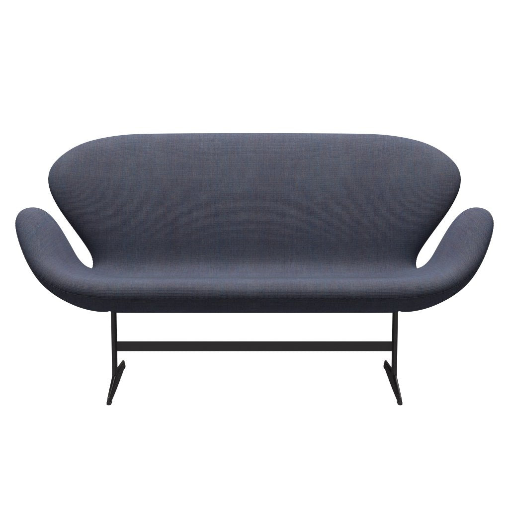 [product_category]-Fritz Hansen Swan Sofa 2 Seater, Warm Graphite/Canvas Light Blue (0734)-Fritz Hansen-3321-CA0734-WGBASE-FRI-1