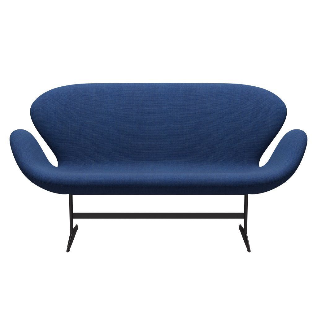 [product_category]-Fritz Hansen Swan Sofa 2 Seater, Warm Graphite/Canvas Light Blue (0746)-Fritz Hansen-3321-CA0746-WGBASE-FRI-1