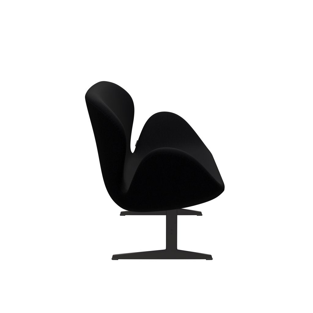 [product_category]-Fritz Hansen Swan Sofa 2 Seater, Warm Graphite/Comfort Black (00050)-Fritz Hansen-3321-C00050-WGBASE-FRI-3