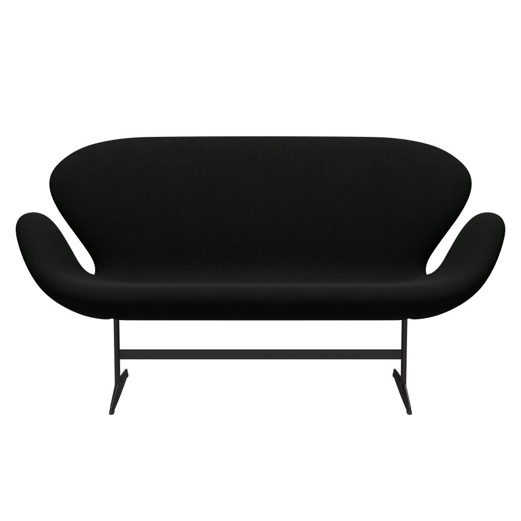 [product_category]-Fritz Hansen Swan Sofa 2 Seater, Warm Graphite/Comfort Black (60009)-Fritz Hansen-3321-C60009-WGBASE-FRI-1