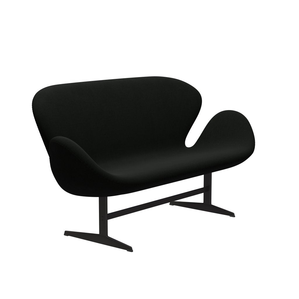 [product_category]-Fritz Hansen Swan Sofa 2 Seater, Warm Graphite/Comfort Black (60009)-Fritz Hansen-3321-C60009-WGBASE-FRI-2