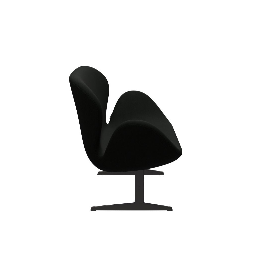 [product_category]-Fritz Hansen Swan Sofa 2 Seater, Warm Graphite/Comfort Black (60009)-Fritz Hansen-3321-C60009-WGBASE-FRI-3