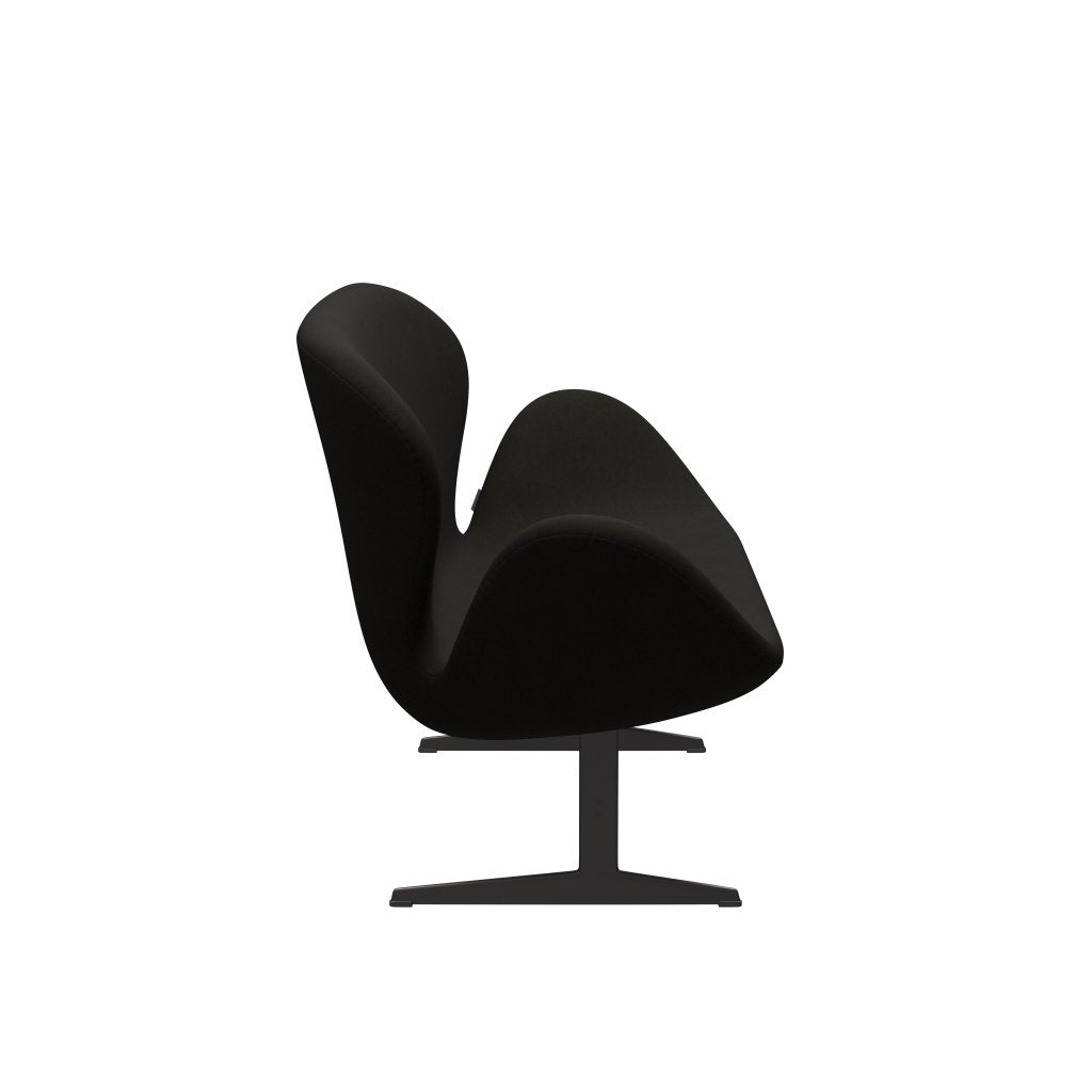 [product_category]-Fritz Hansen Swan Sofa 2 Seater, Warm Graphite/Comfort Black (61013)-Fritz Hansen-3321-C61013-WGBASE-FRI-3