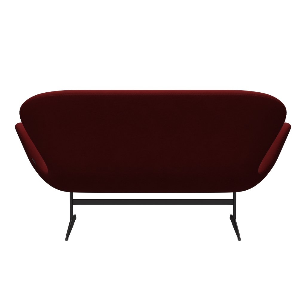 [product_category]-Fritz Hansen Swan Sofa 2 Seater, Warm Graphite/Comfort Dark Red (01153)-Fritz Hansen-3321-C01153-WGBASE-FRI-4