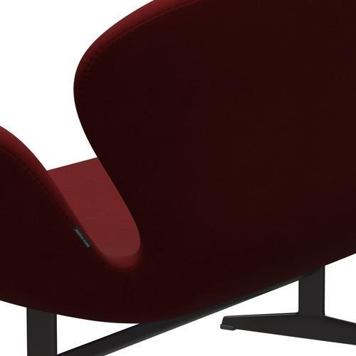 [product_category]-Fritz Hansen Swan Sofa 2 Seater, Warm Graphite/Comfort Dark Red (01153)-Fritz Hansen-3321-C01153-WGBASE-FRI-5