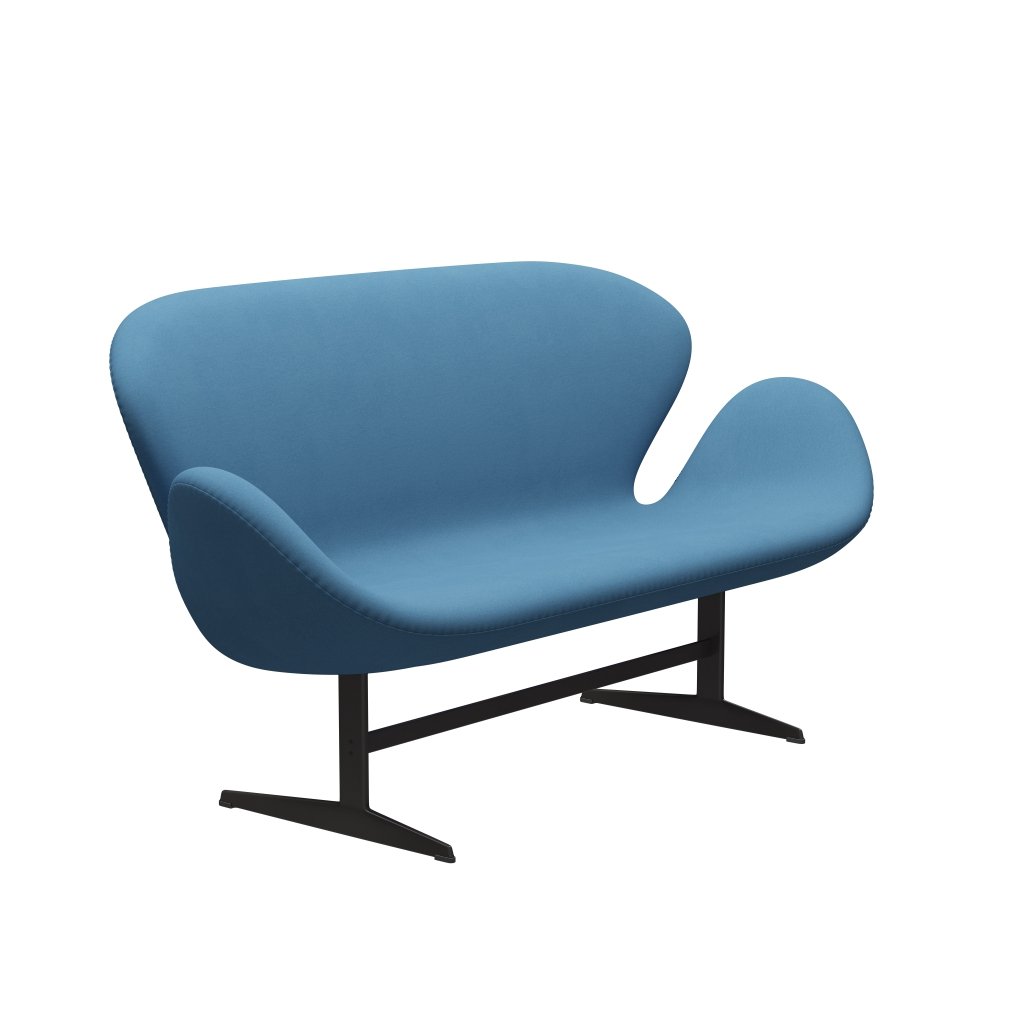[product_category]-Fritz Hansen Swan Sofa 2 Seater, Warm Graphite/Comfort Light Blue (01124)-Fritz Hansen-3321-C01124-WGBASE-FRI-2