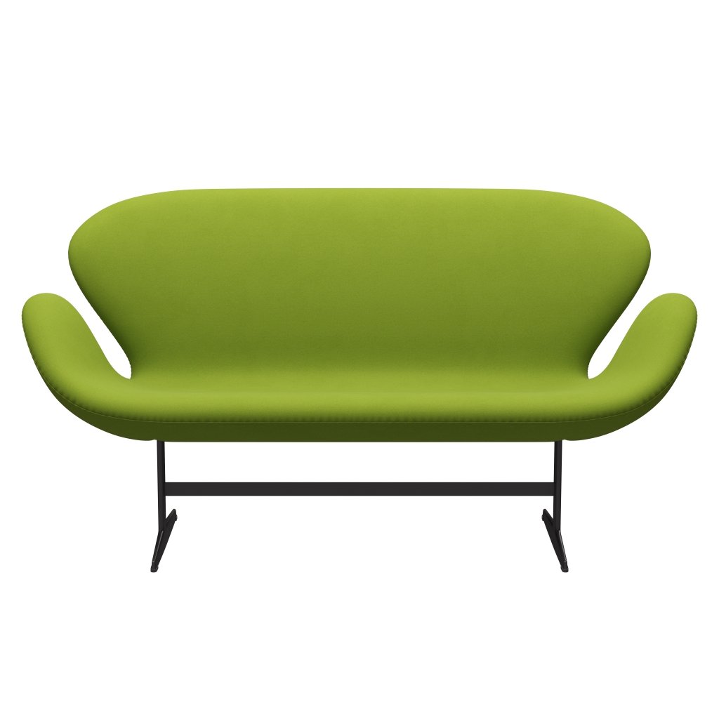 [product_category]-Fritz Hansen Swan Sofa 2 Seater, Warm Graphite/Comfort Light Green (68000)-Fritz Hansen-3321-C68000-WGBASE-FRI-1