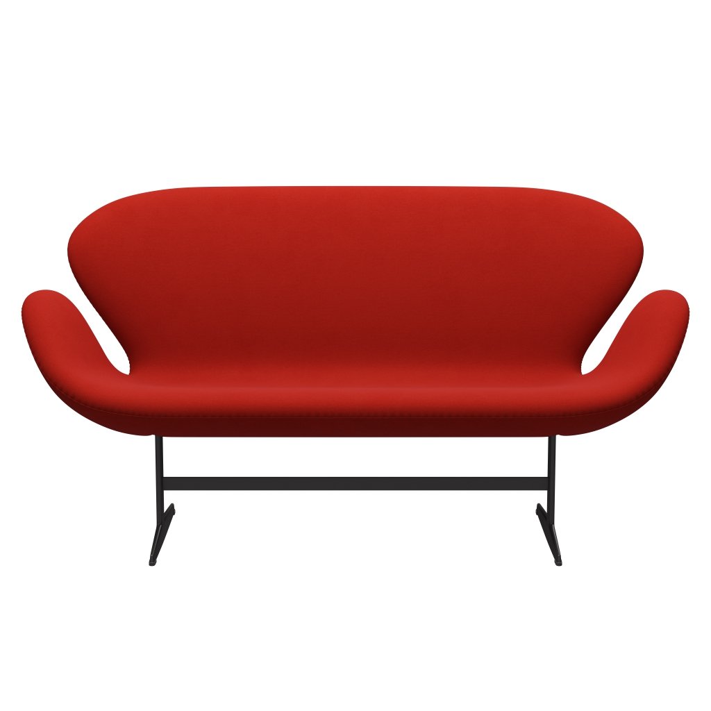 [product_category]-Fritz Hansen Swan Sofa 2 Seater, Warm Graphite/Comfort Red (00026)-Fritz Hansen-3321-C00026-WGBASE-FRI-1