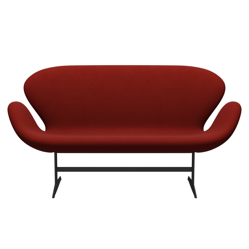 [product_category]-Fritz Hansen Swan Sofa 2 Seater, Warm Graphite/Comfort Rust Red (00028)-Fritz Hansen-3321-C00028-WGBASE-FRI-1