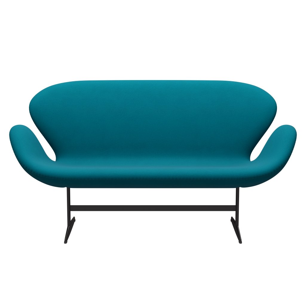 [product_category]-Fritz Hansen Swan Sofa 2 Seater, Warm Graphite/Comfort Turquoise (67002)-Fritz Hansen-3321-C67002-WGBASE-FRI-1