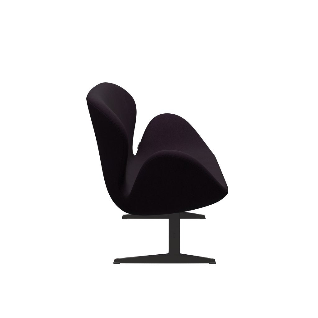 [product_category]-Fritz Hansen Swan Sofa 2 Seater, Warm Graphite/Divina Aubergine (376)-Fritz Hansen-3321-DIV376-WGBASE-FRI-3