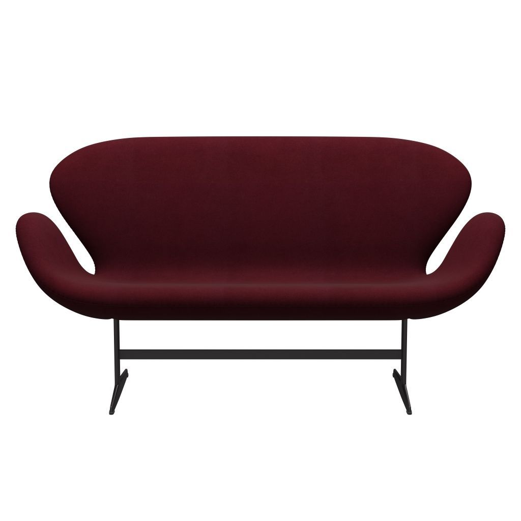 [product_category]-Fritz Hansen Swan Sofa 2 Seater, Warm Graphite/Divina Aubergine (671)-Fritz Hansen-3321-DIV671-WGBASE-FRI-1