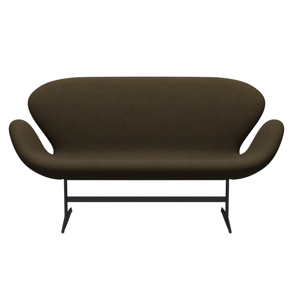 [product_category]-Fritz Hansen Swan Sofa 2 Seater, Warm Graphite/Divina Brown (984)-Fritz Hansen-3321-DIV984-WGBASE-FRI-1