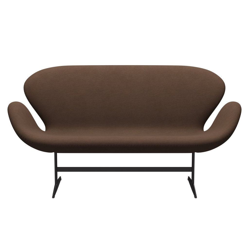[product_category]-Fritz Hansen Swan Sofa 2 Seater, Warm Graphite/Divina Dark Brown (356)-Fritz Hansen-3321-DIV356-WGBASE-FRI-1