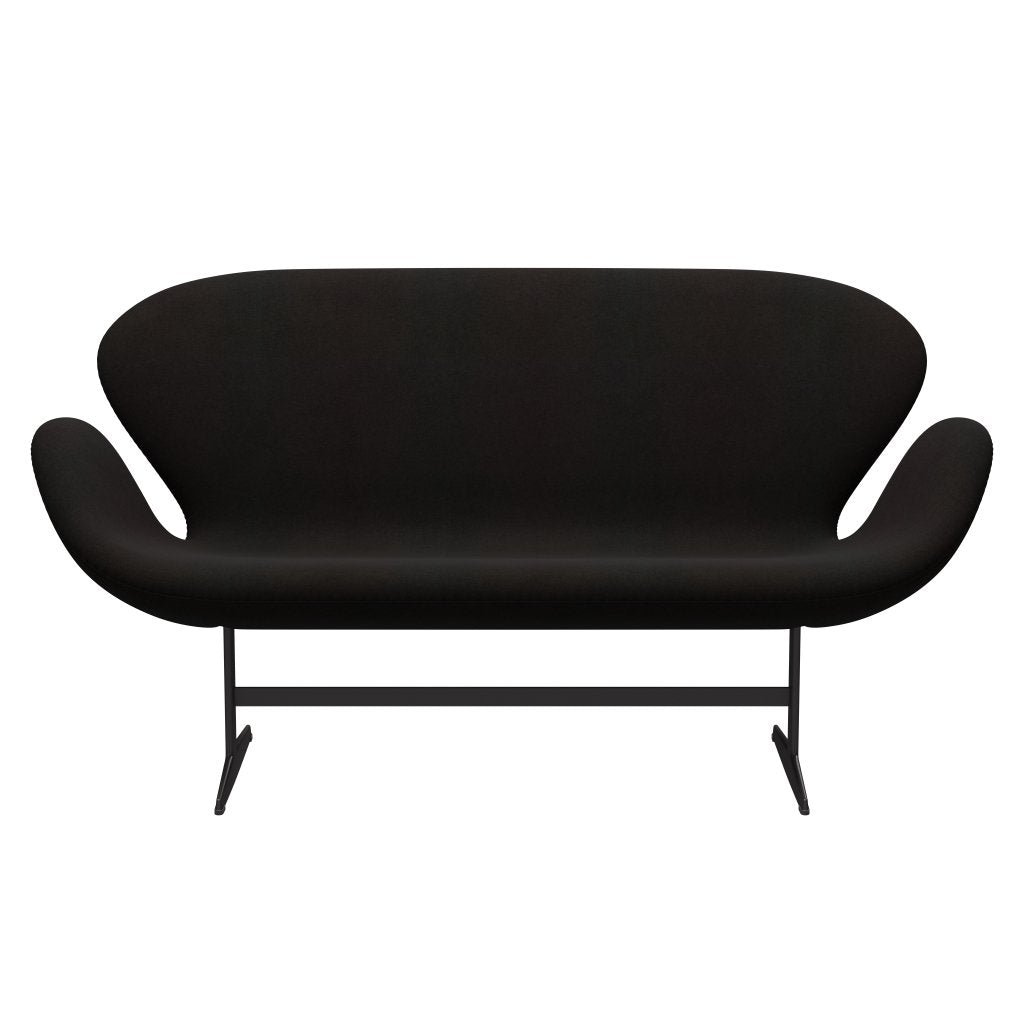 [product_category]-Fritz Hansen Swan Sofa 2 Seater, Warm Graphite/Divina Dark Brown (384)-Fritz Hansen-3321-DIV384-WGBASE-FRI-1