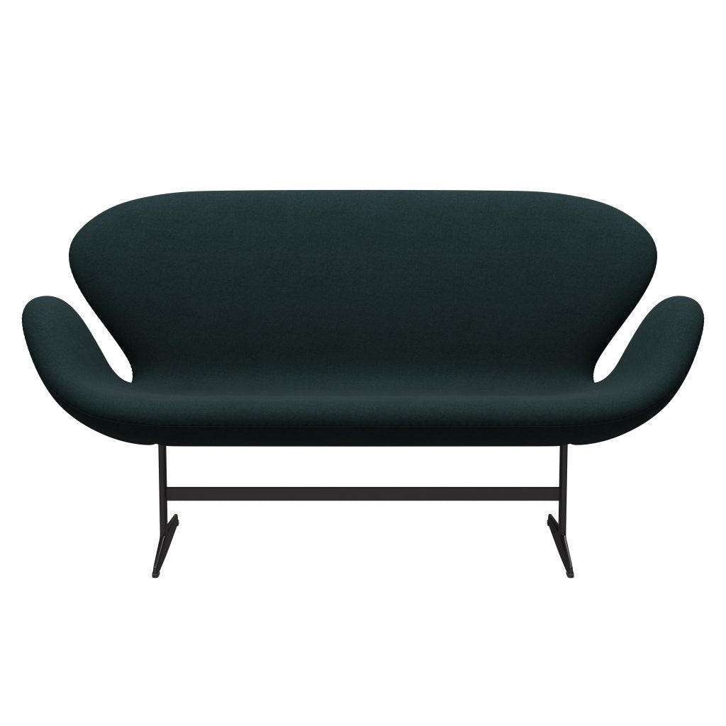 [product_category]-Fritz Hansen Swan Sofa 2 Seater, Warm Graphite/Divina Dark Green (886)-Fritz Hansen-3321-DIV886-WGBASE-FRI-1