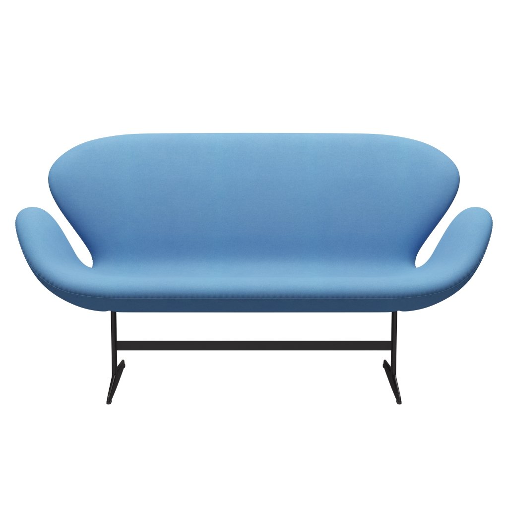 [product_category]-Fritz Hansen Swan Sofa 2 Seater, Warm Graphite/Divina Light Blue (712)-Fritz Hansen-3321-DIV712-WGBASE-FRI-1