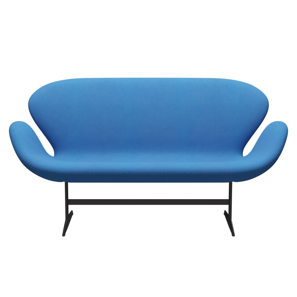 [product_category]-Fritz Hansen Swan Sofa 2 Seater, Warm Graphite/Divina Light Blue (742)-Fritz Hansen-3321-DIV742-WGBASE-FRI-1