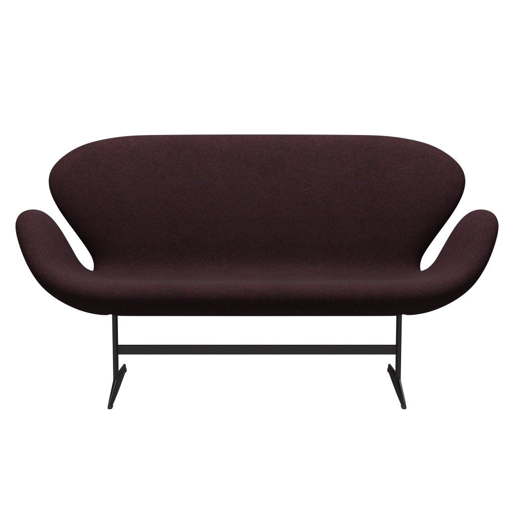 [product_category]-Fritz Hansen Swan Sofa 2 Seater, Warm Graphite/Divina Md Wine Red-Fritz Hansen-3321-DMD673-WGBASE-FRI-1