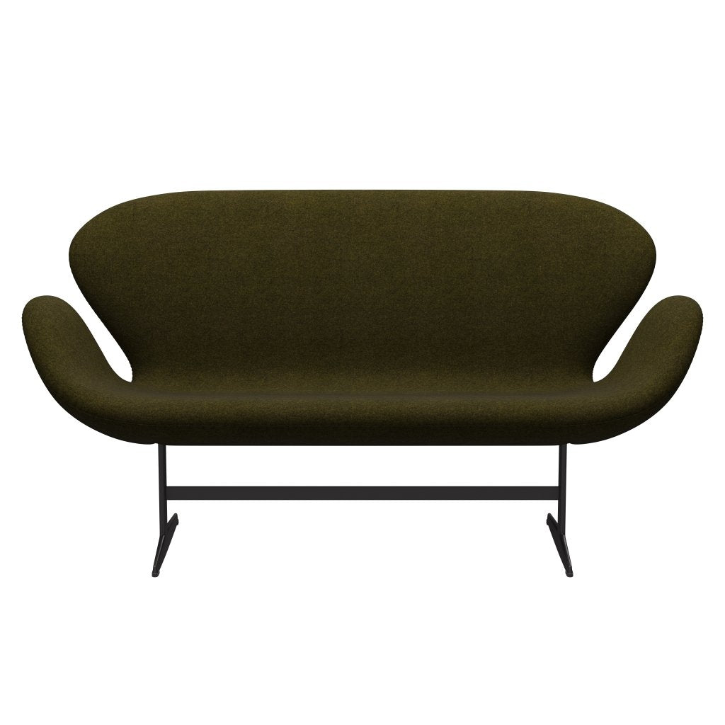 [product_category]-Fritz Hansen Swan Sofa 2 Seater, Warm Graphite/Divina Melange Olive Dark-Fritz Hansen-3321-DIM471-WGBASE-FRI-1