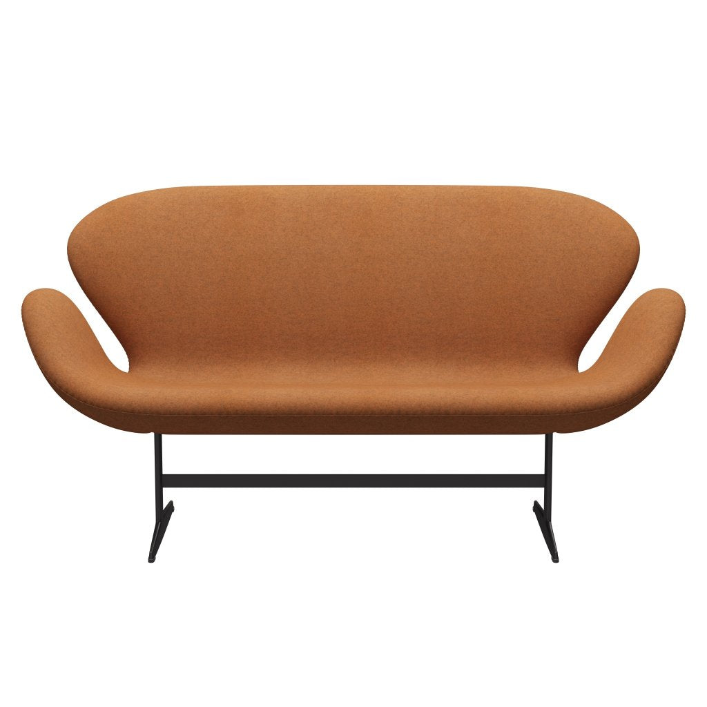 [product_category]-Fritz Hansen Swan Sofa 2 Seater, Warm Graphite/Divina Melange Orange Light-Fritz Hansen-3321-DIM527-WGBASE-FRI-1