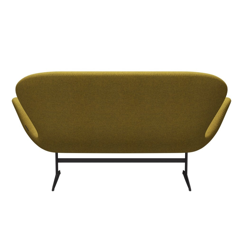 [product_category]-Fritz Hansen Swan Sofa 2 Seater, Warm Graphite/Divina Melange Yellow-Fritz Hansen-3321-DIM427-WGBASE-FRI-4