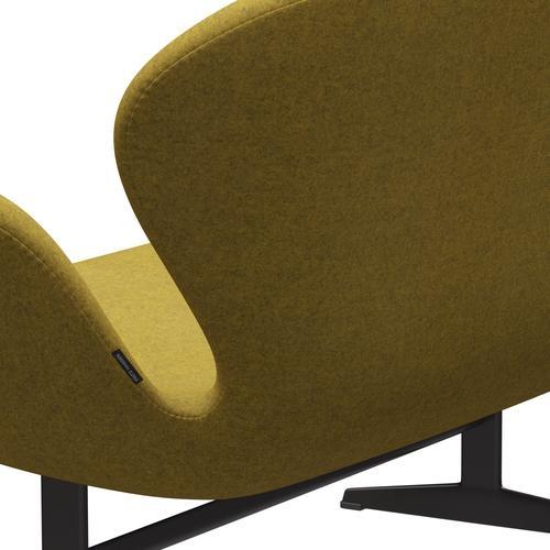 [product_category]-Fritz Hansen Swan Sofa 2 Seater, Warm Graphite/Divina Melange Yellow-Fritz Hansen-3321-DIM427-WGBASE-FRI-5