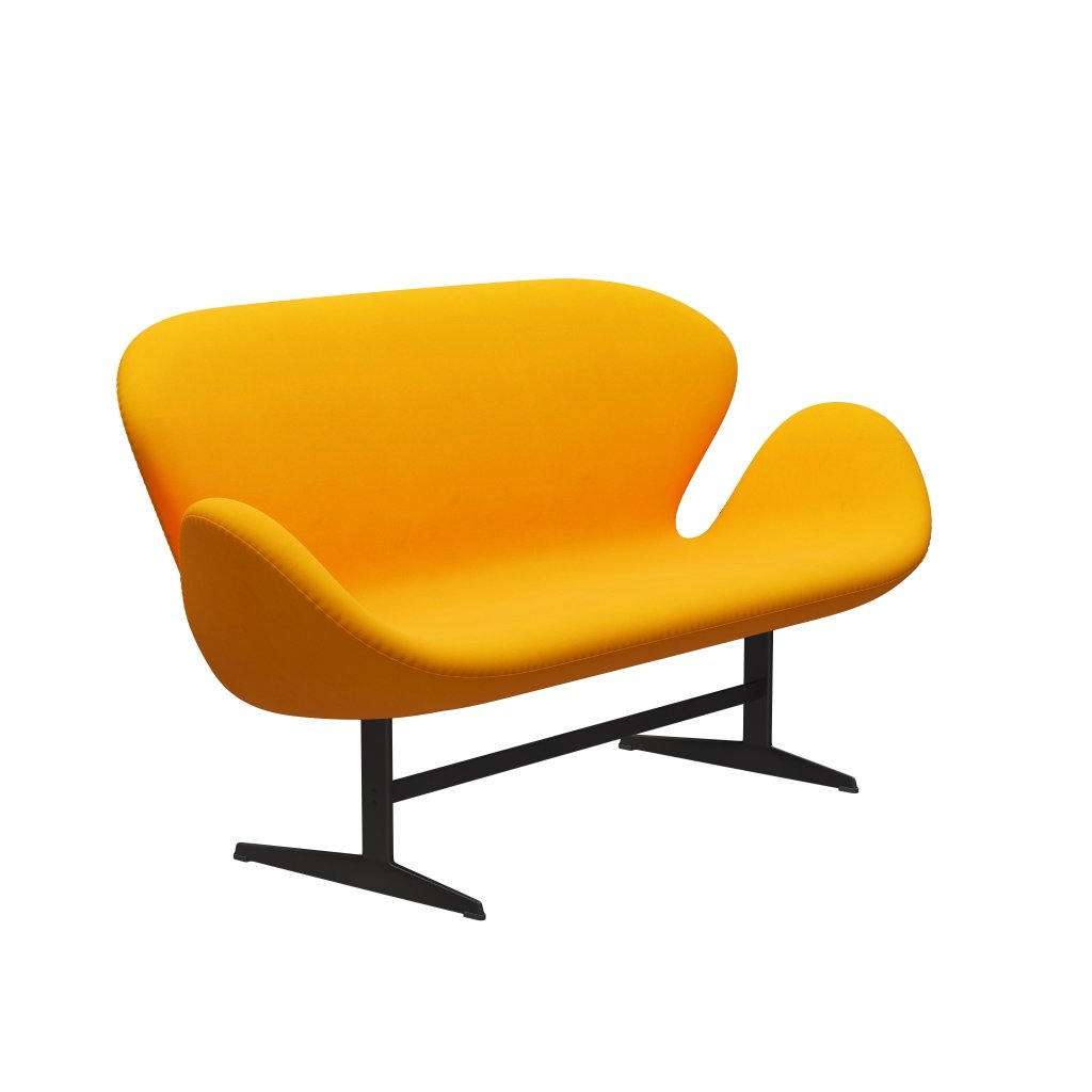 [product_category]-Fritz Hansen Swan Sofa 2 Seater, Warm Graphite/Divina Orange (426)-Fritz Hansen-3321-DIV426-WGBASE-FRI-2