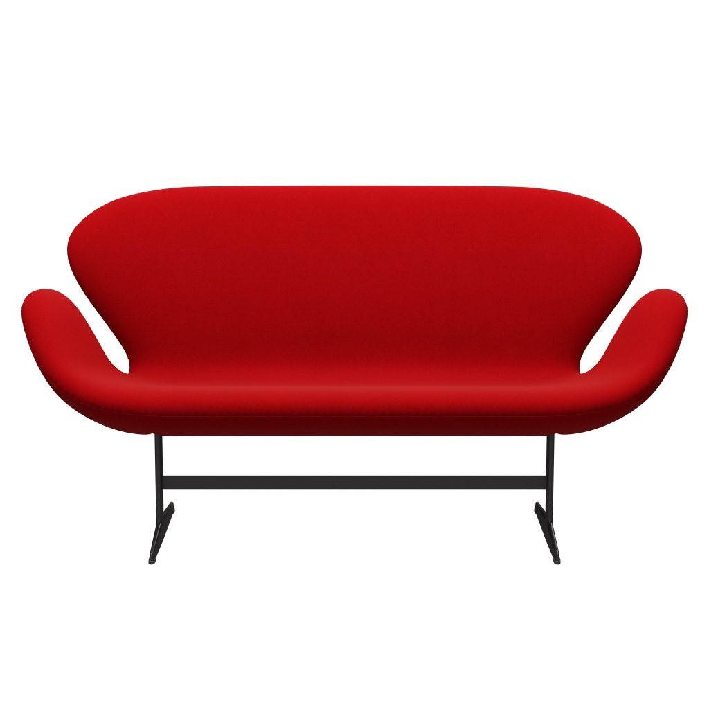 [product_category]-Fritz Hansen Swan Sofa 2 Seater, Warm Graphite/Divina Red (623)-Fritz Hansen-3321-DIV623-WGBASE-FRI-1