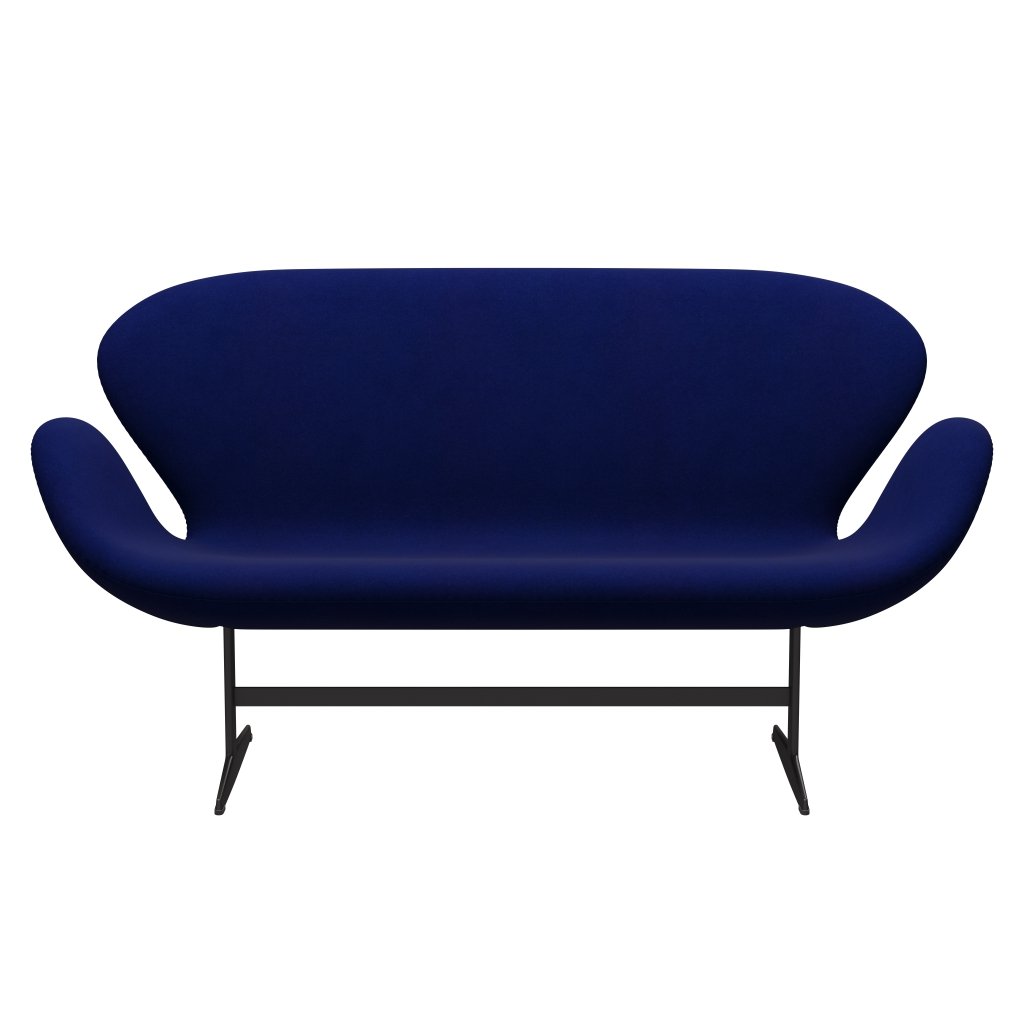 [product_category]-Fritz Hansen Swan Sofa 2 Seater, Warm Graphite/Divina Royal Blue-Fritz Hansen-3321-DIV791-WGBASE-FRI-1