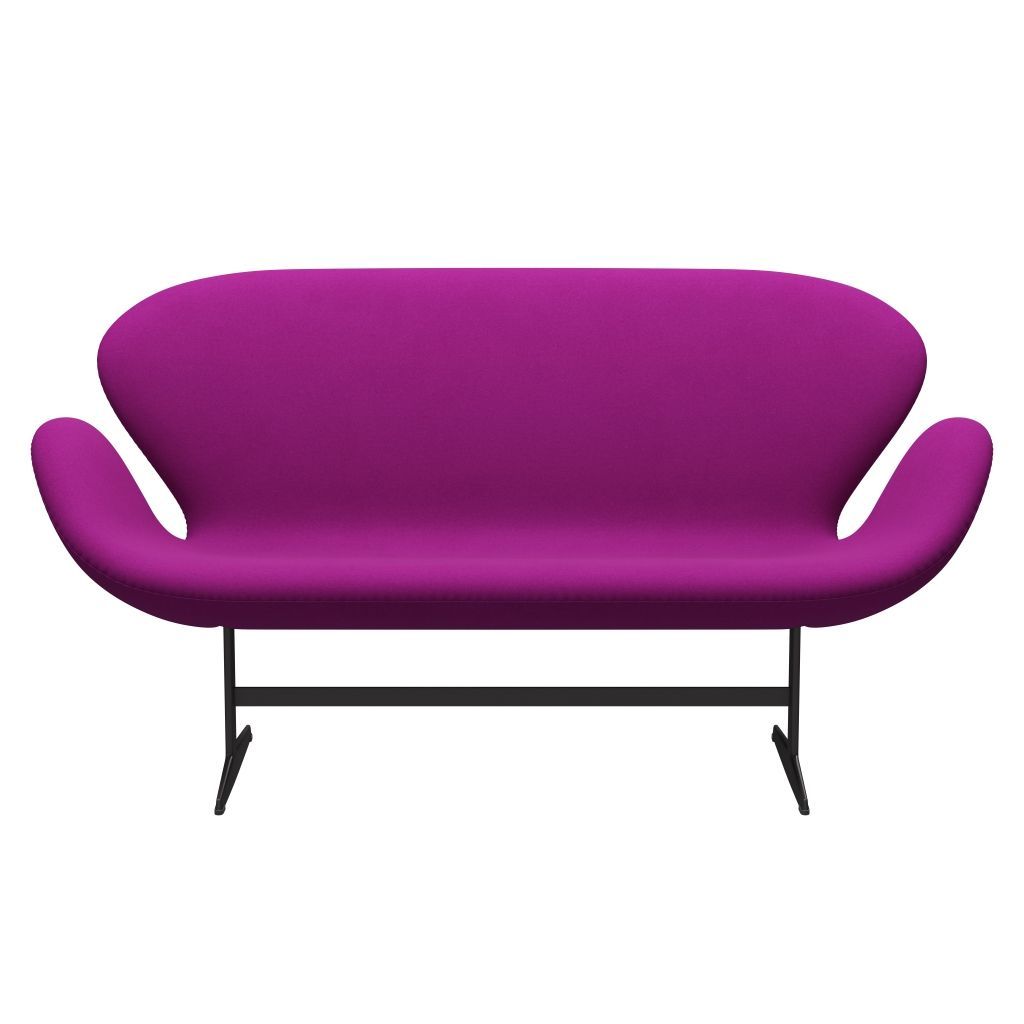 [product_category]-Fritz Hansen Swan Sofa 2 Seater, Warm Graphite/Divina Violet (666)-Fritz Hansen-3321-DIV666-WGBASE-FRI-1