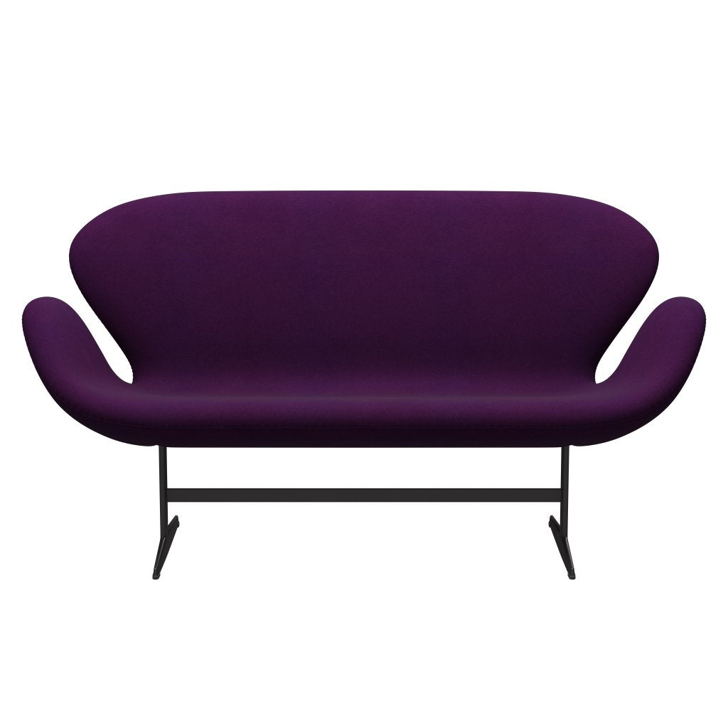 [product_category]-Fritz Hansen Swan Sofa 2 Seater, Warm Graphite/Divina Violet (696)-Fritz Hansen-3321-DIV696-WGBASE-FRI-1