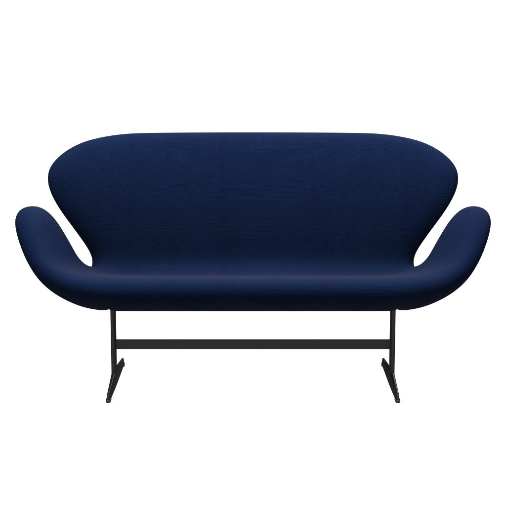 [product_category]-Fritz Hansen Swan Sofa 2 Seater, Warm Graphite/Fame Dark Blue (66071)-Fritz Hansen-3321-F66071-WGBASE-FRI-1