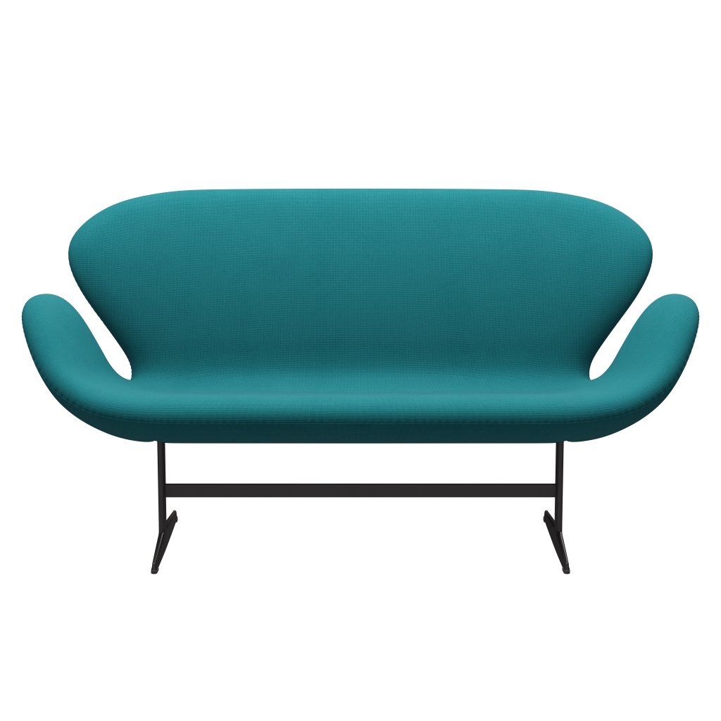[product_category]-Fritz Hansen Swan Sofa 2 Seater, Warm Graphite/Fame Green Turquoise-Fritz Hansen-3321-F67067-WGBASE-FRI-1