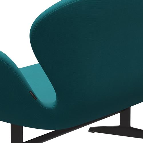 [product_category]-Fritz Hansen Swan Sofa 2 Seater, Warm Graphite/Fame Green Turquoise-Fritz Hansen-3321-F67067-WGBASE-FRI-5