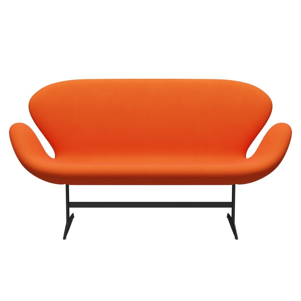 [product_category]-Fritz Hansen Swan Sofa 2 Seater, Warm Graphite/Fame Orange (63016)-Fritz Hansen-3321-F63016-WGBASE-FRI-1