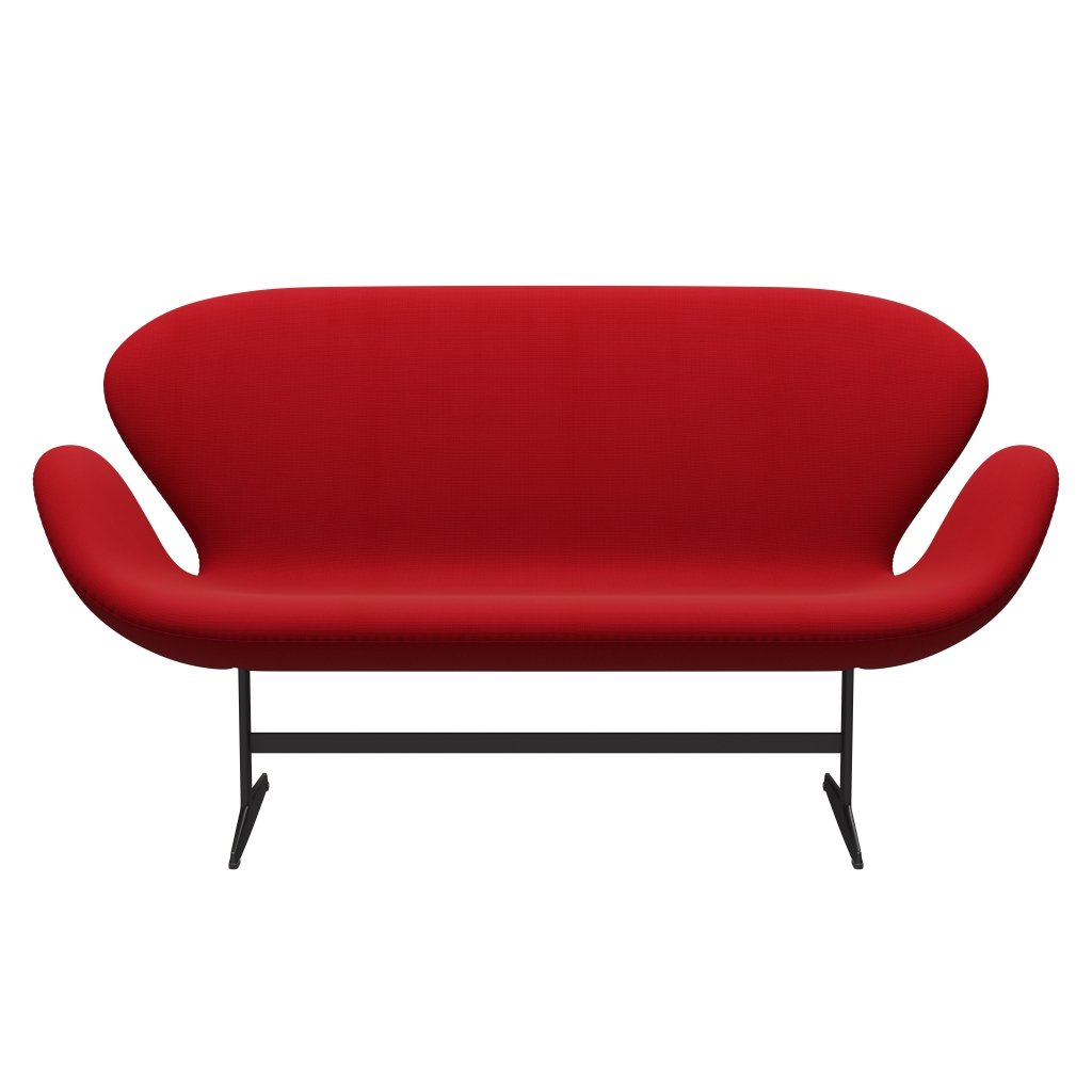 [product_category]-Fritz Hansen Swan Sofa 2 Seater, Warm Graphite/Fame Red (64089)-Fritz Hansen-3321-F64089-WGBASE-FRI-1