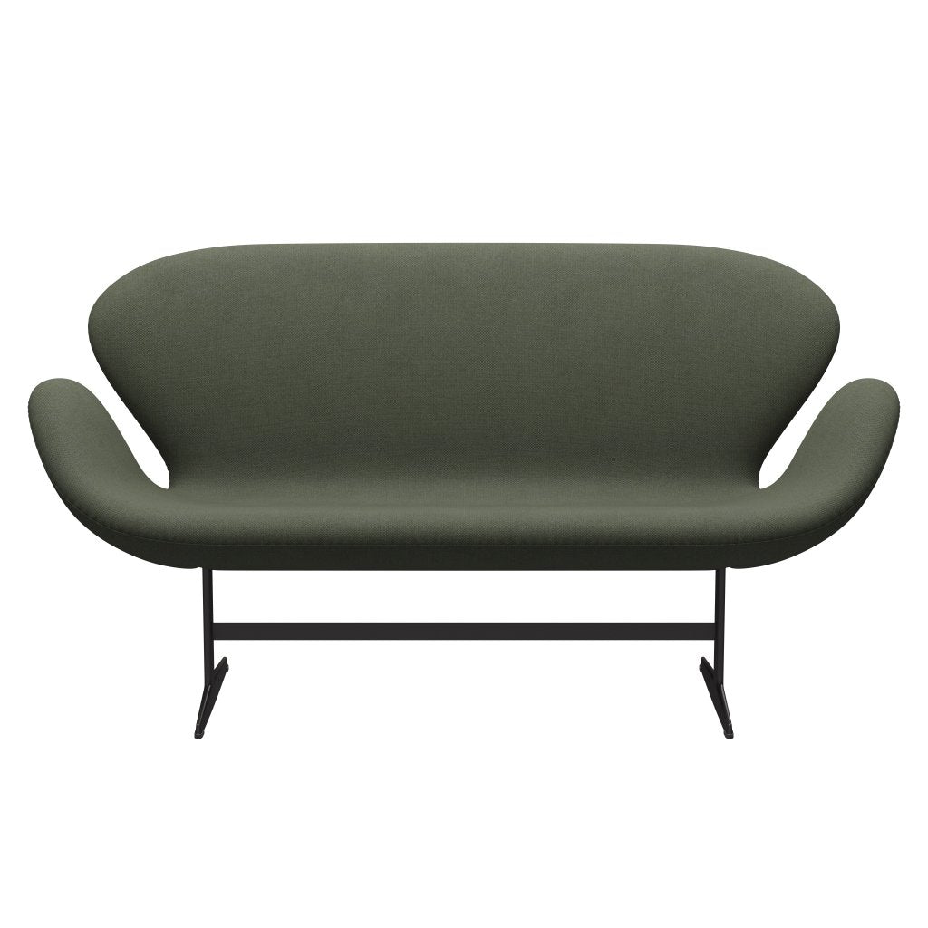 [product_category]-Fritz Hansen Swan Sofa 2 Seater, Warm Graphite/Fiord Olive Green/Medium Green-Fritz Hansen-3321-FIO961-WGBASE-FRI-1