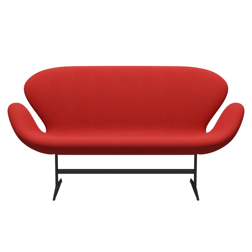 [product_category]-Fritz Hansen Swan Sofa 2 Seater, Warm Graphite/Fiord Red/Brick-Fritz Hansen-3321-FIO571-WGBASE-FRI-1