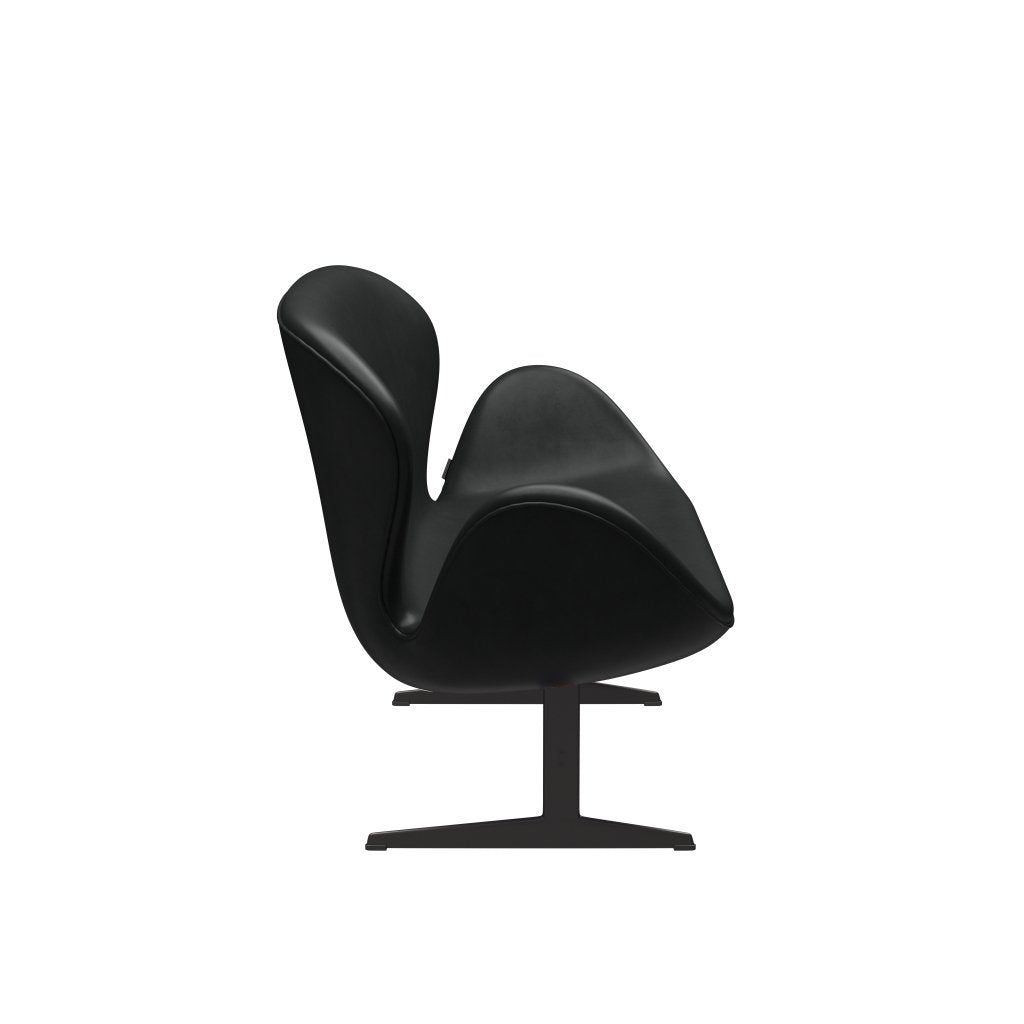 [product_category]-Fritz Hansen Swan Sofa 2 Seater, Warm Graphite/Grace Black-Fritz Hansen-3321-ELBLA-WGBASE-FRI-3